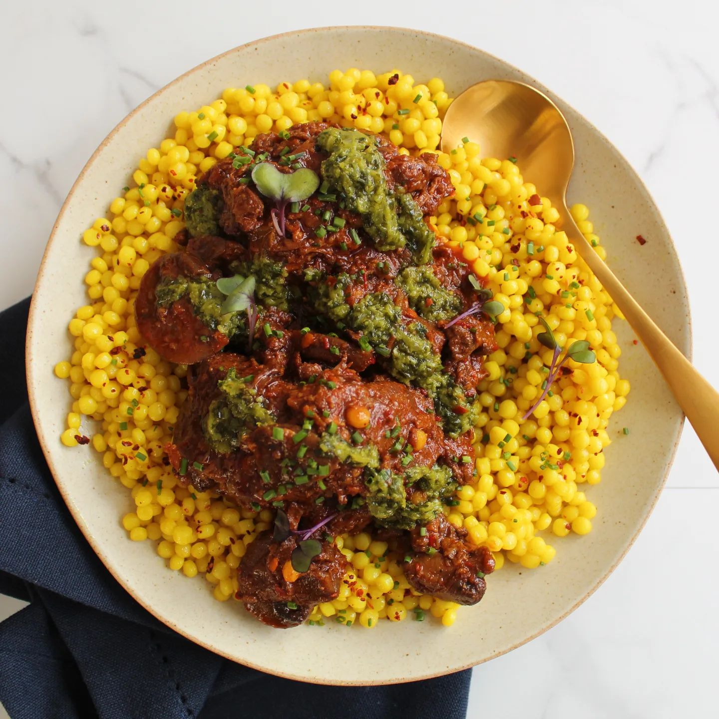 Harissa brown sugar braised beef